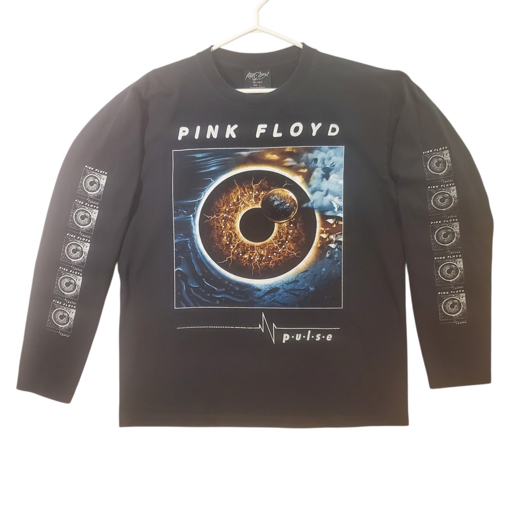 Rock Chang Pink Floyd Pulse Long Sleeve Shirt Mens Large Black Eye Graphic Tee